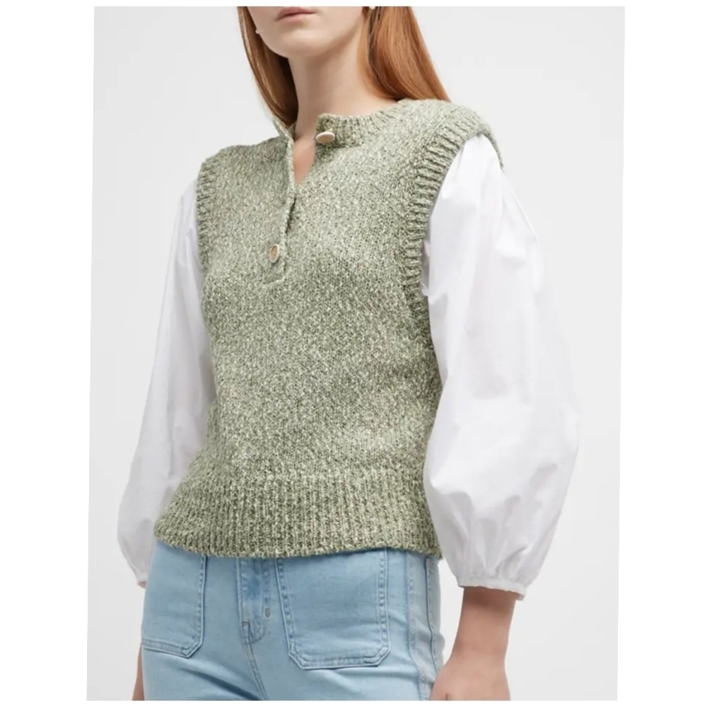 Veronica Beard Shawnet Mixed Media Pullover